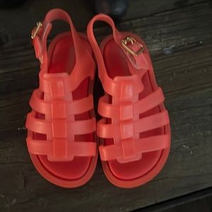 Peachy / Orange Mini Melissa sandals